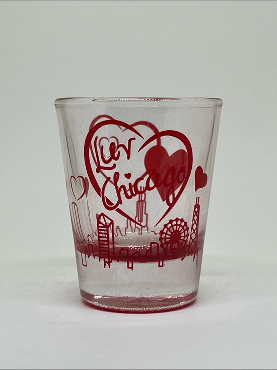 Other - Red Heart Chicago Skyline Shot Glass